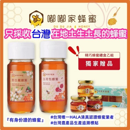 ｜嘟嘟家蜂蜜(大瓶)超值2入組合+【獨家】再送精巧蜂蜜禮盒乙組｜