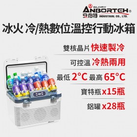 【MyAcore品好物】冰火 雙制冷/熱型 數位溫控車用行動冰箱 車用冰箱 18公升汽車迷你小冰箱(贈變壓器)